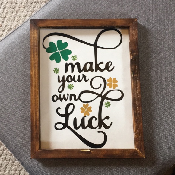 Reverse Canvas Make Your Own Luck Wall Decor - Picture 1 of 2
